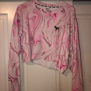 Pink cropped sweater